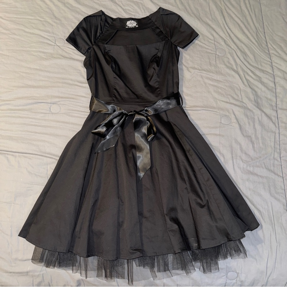 Hearts & Roses Vintage pin-up swing dress Sz 10